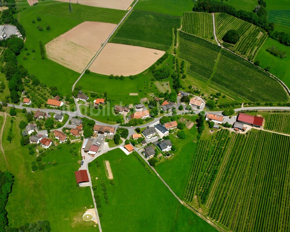 Luftbild Buch - Dorfkern am Feldrand in Buch im Bundesland Baden-Württemberg, Deutschland