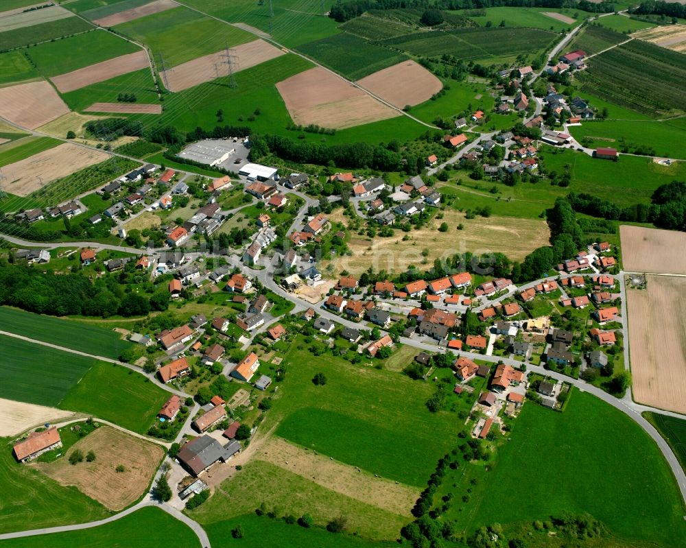 Luftaufnahme Buch - Dorfkern am Feldrand in Buch im Bundesland Baden-Württemberg, Deutschland