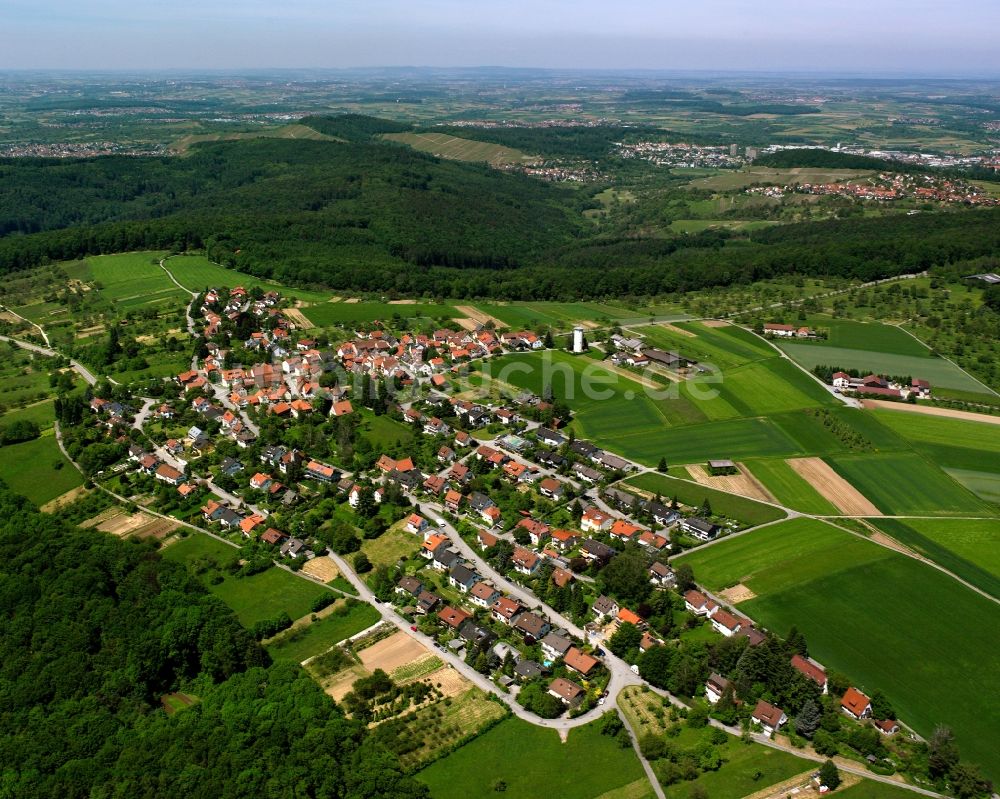 Luftbild Buoch - Dorfkern am Feldrand in Buoch im Bundesland Baden-Württemberg, Deutschland