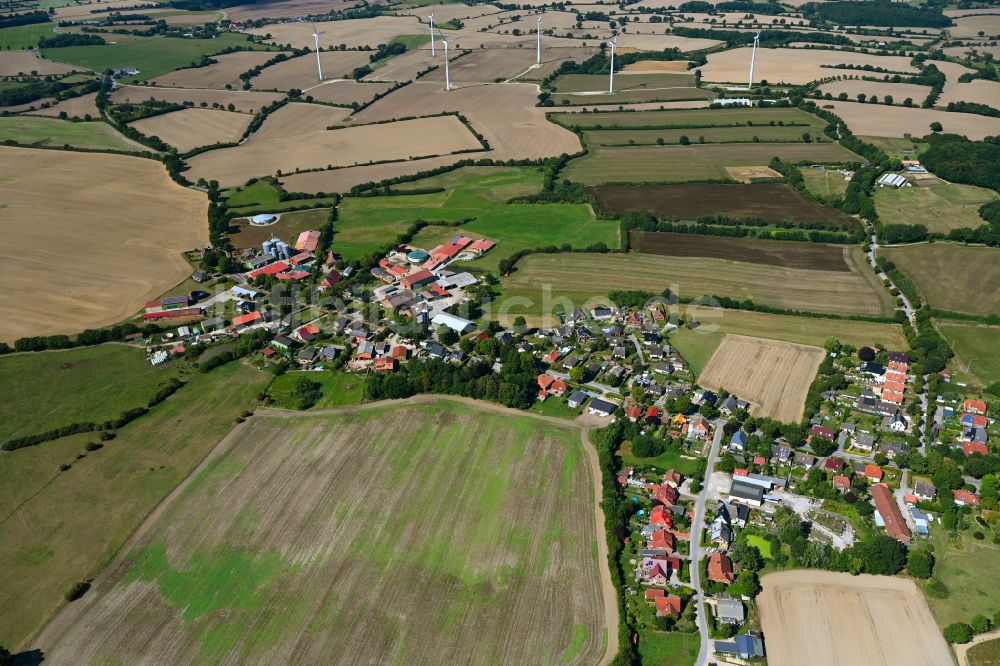 Luftbild Cashagen - Dorfkern am Feldrand in Cashagen im Bundesland Schleswig-Holstein, Deutschland