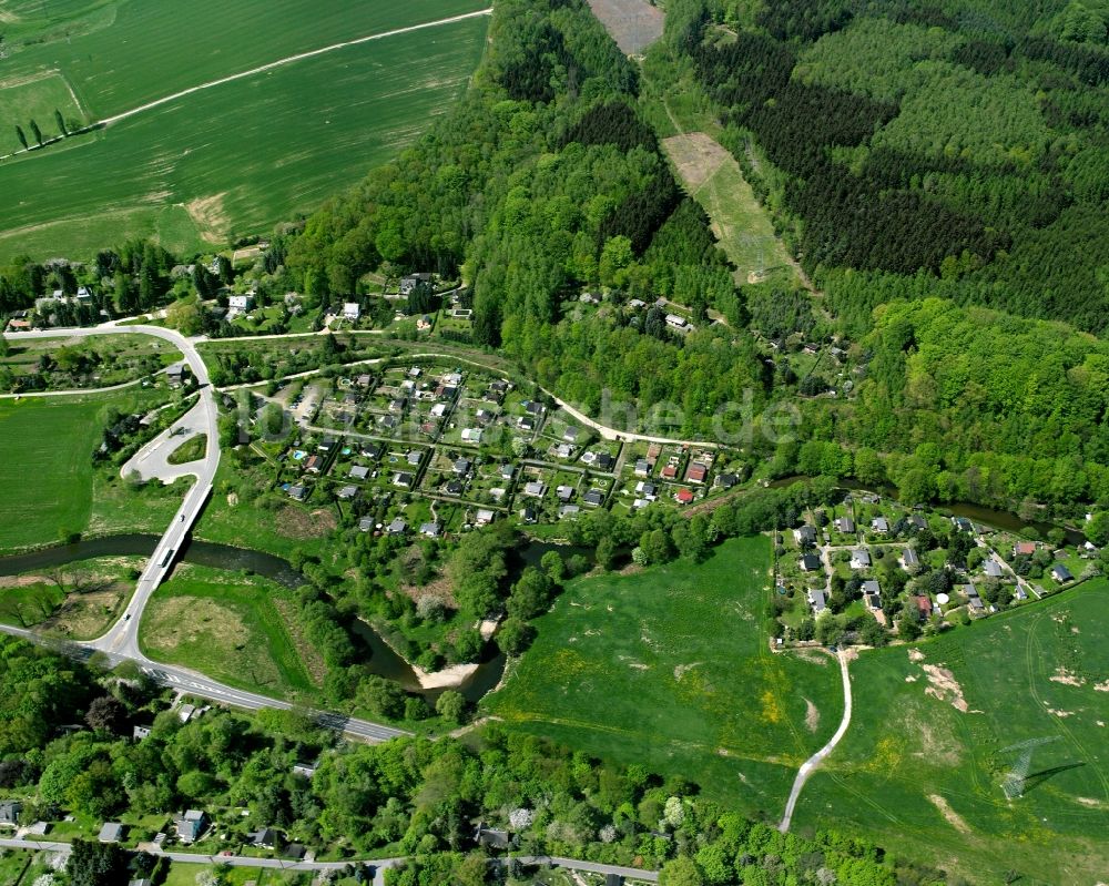 Luftaufnahme Chemnitz-Wittgensdorf - Dorfkern am Feldrand in Chemnitz-Wittgensdorf im Bundesland Sachsen, Deutschland