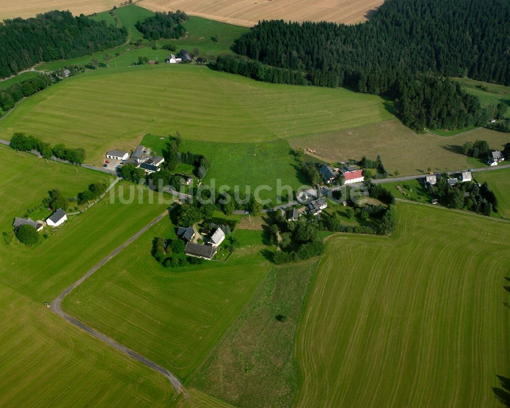 Luftaufnahme Cämmerswalde - Dorfkern am Feldrand in Cämmerswalde im Bundesland Sachsen, Deutschland