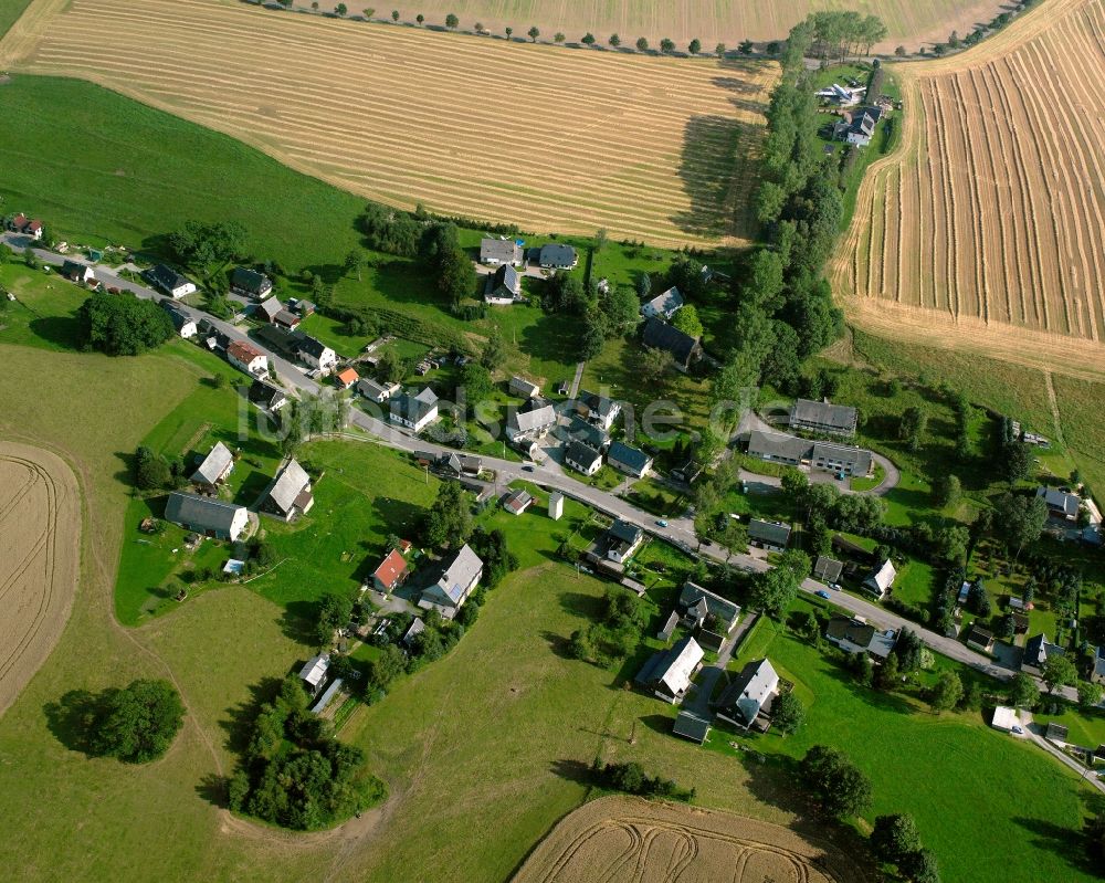 Luftbild Cämmerswalde - Dorfkern am Feldrand in Cämmerswalde im Bundesland Sachsen, Deutschland