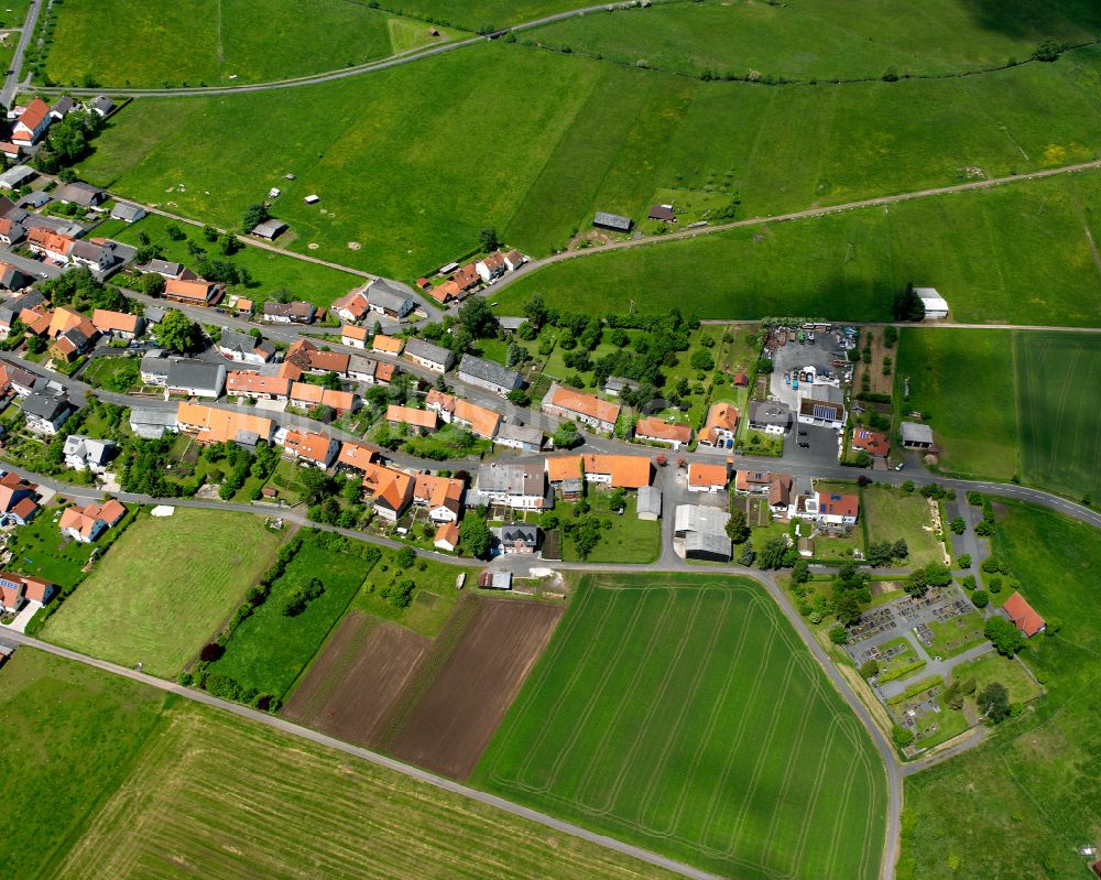 Luftbild Crainfeld - Dorfkern am Feldrand in Crainfeld im Bundesland Hessen, Deutschland