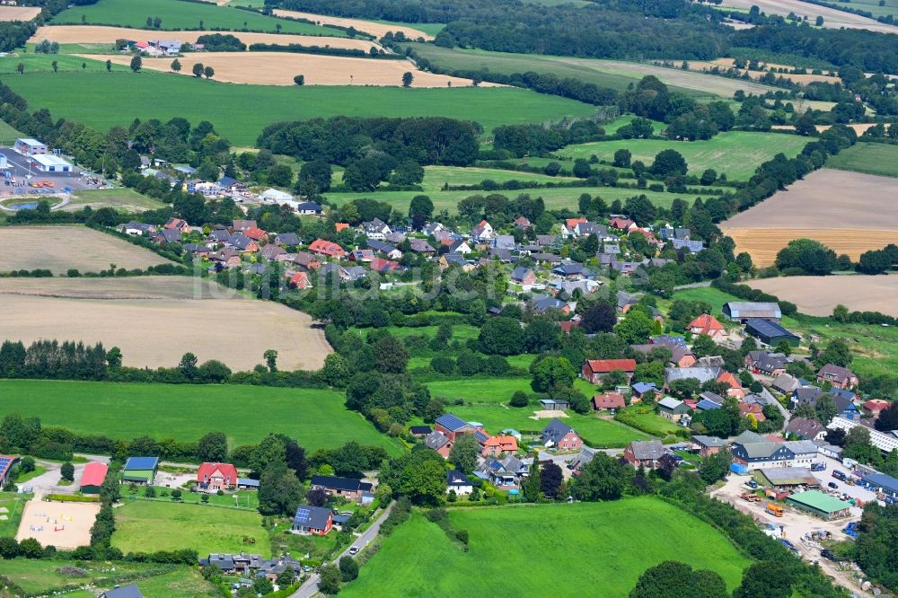 Luftaufnahme Damendorf - Dorfkern am Feldrand in Damendorf im Bundesland Schleswig-Holstein, Deutschland