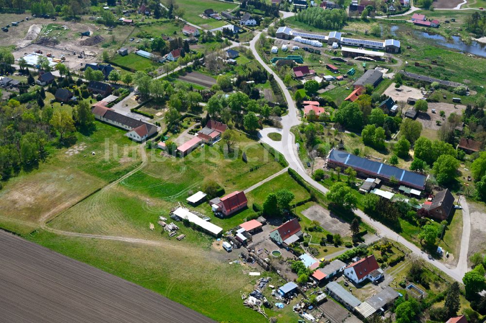 Luftbild Damerow - Dorfkern am Feldrand in Damerow im Bundesland Sachsen-Anhalt, Deutschland