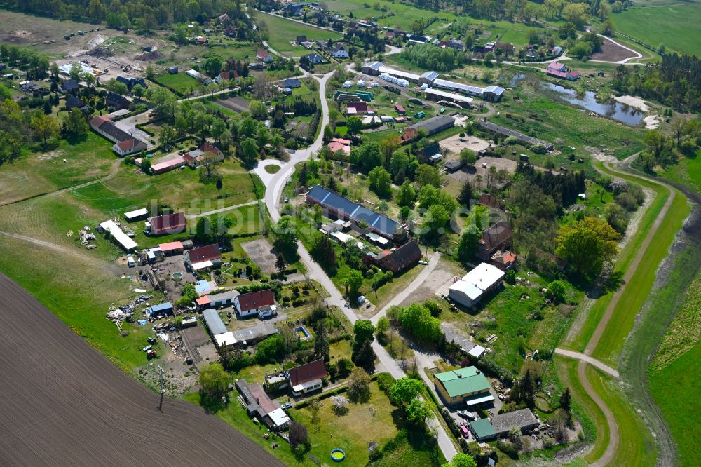 Luftaufnahme Damerow - Dorfkern am Feldrand in Damerow im Bundesland Sachsen-Anhalt, Deutschland