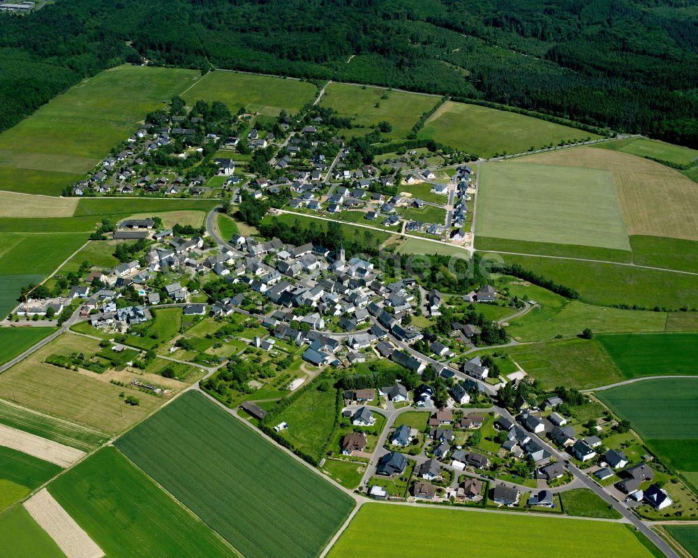 Luftaufnahme Dichtelbach - Dorfkern am Feldrand in Dichtelbach im Bundesland Rheinland-Pfalz, Deutschland