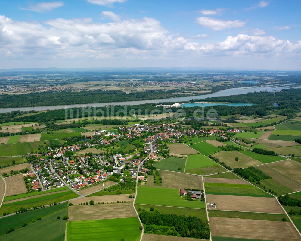 Luftbild Diersheim - Dorfkern am Feldrand in Diersheim im Bundesland Baden-Württemberg, Deutschland