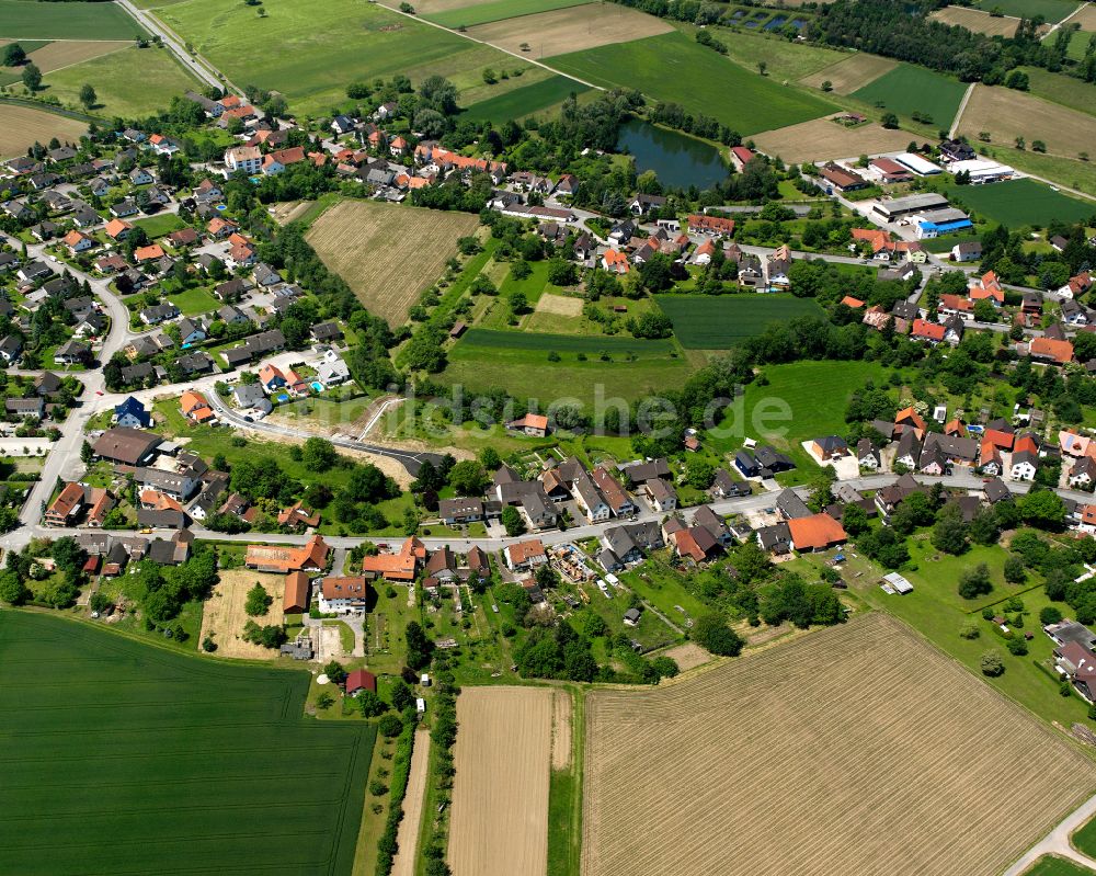 Diersheim aus der Vogelperspektive: Dorfkern am Feldrand in Diersheim im Bundesland Baden-Württemberg, Deutschland