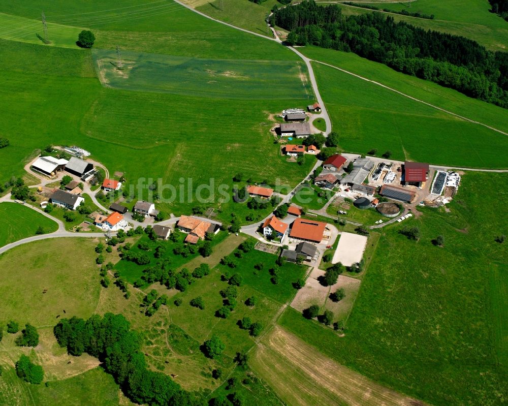 Dietlingen von oben - Dorfkern am Feldrand in Dietlingen im Bundesland Baden-Württemberg, Deutschland