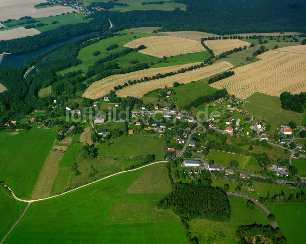 Luftaufnahme Dittersbach - Dorfkern am Feldrand in Dittersbach im Bundesland Sachsen, Deutschland