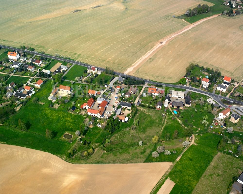 Luftbild Dittmannsdorf - Dorfkern am Feldrand in Dittmannsdorf im Bundesland Sachsen, Deutschland