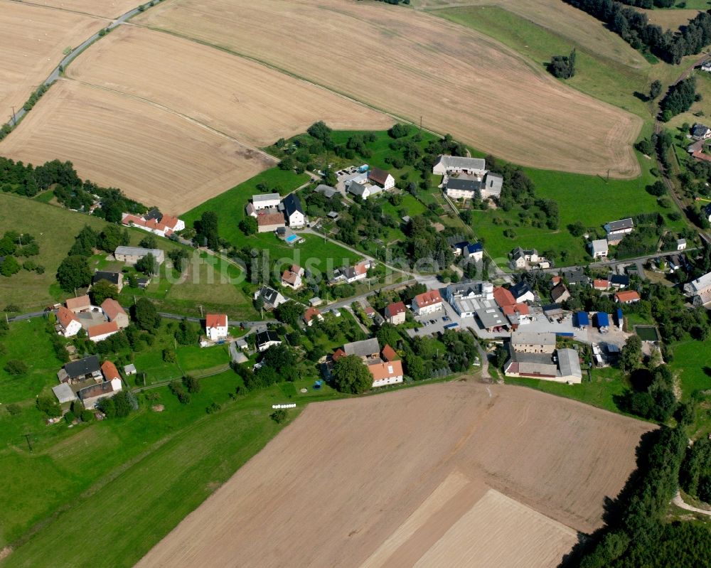 Luftbild Dittmannsdorf - Dorfkern am Feldrand in Dittmannsdorf im Bundesland Sachsen, Deutschland