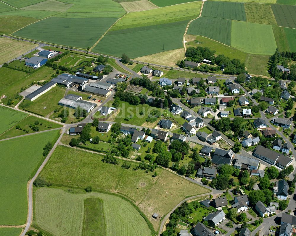 Luftbild Dommershausen - Dorfkern am Feldrand in Dommershausen im Bundesland Rheinland-Pfalz, Deutschland