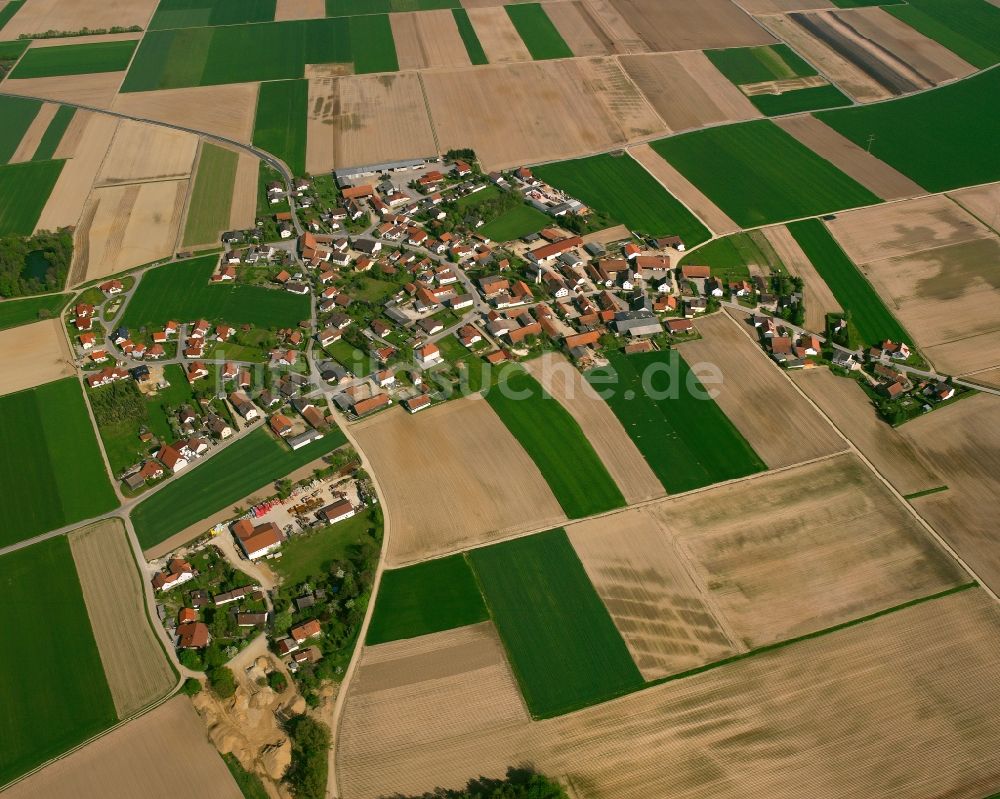 Luftbild Dürnhart - Dorfkern am Feldrand in Dürnhart im Bundesland Bayern, Deutschland