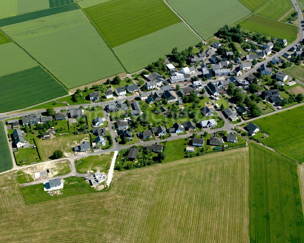 Luftaufnahme Ebschied - Dorfkern am Feldrand in Ebschied im Bundesland Rheinland-Pfalz, Deutschland