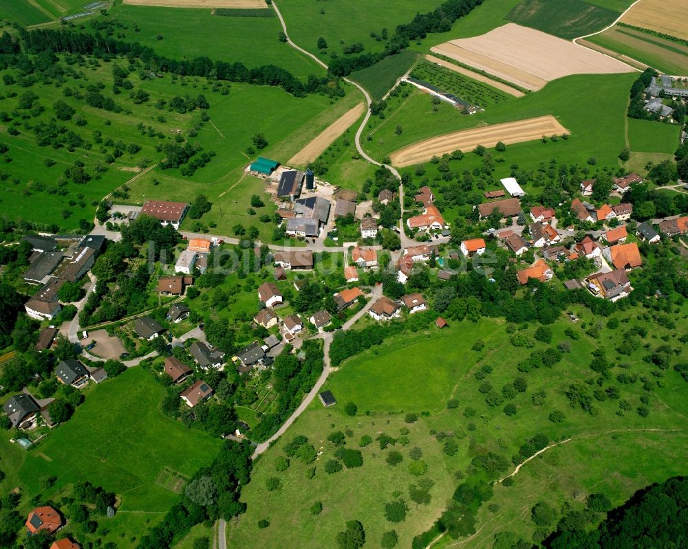 Luftbild Eckwälden - Dorfkern am Feldrand in Eckwälden im Bundesland Baden-Württemberg, Deutschland