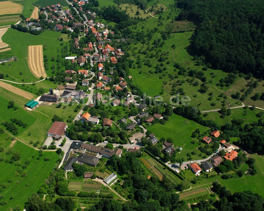 Luftaufnahme Eckwälden - Dorfkern am Feldrand in Eckwälden im Bundesland Baden-Württemberg, Deutschland