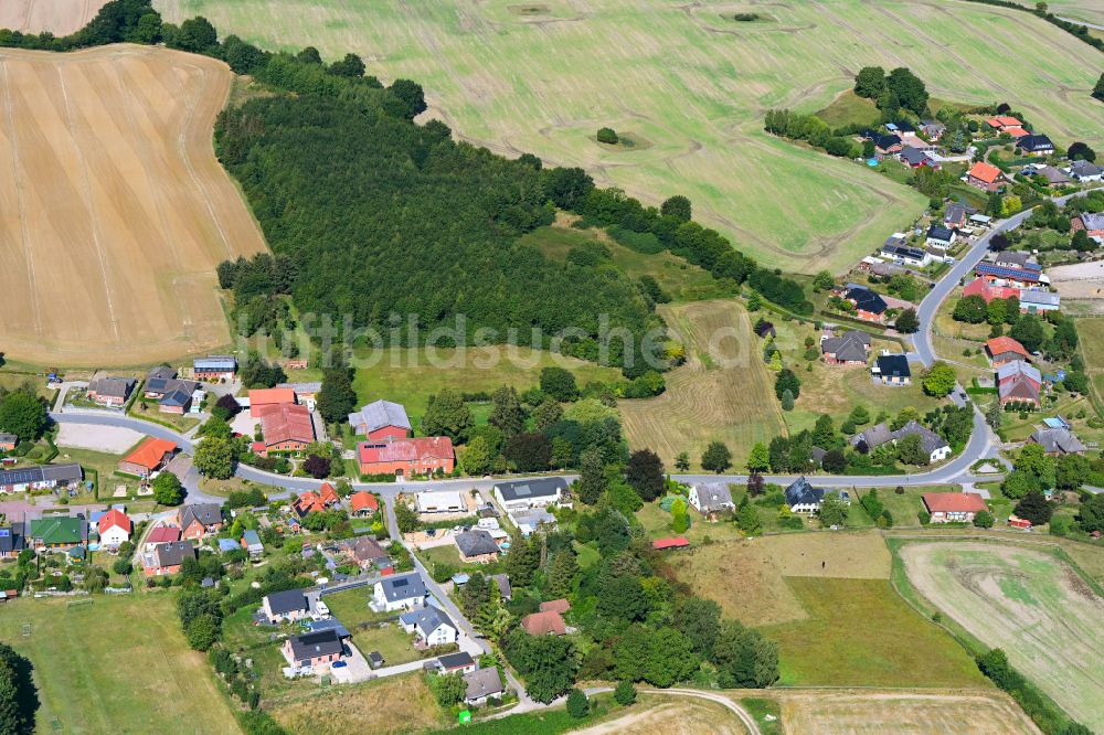 Eilsdorf von oben - Dorfkern am Feldrand in Eilsdorf im Bundesland Schleswig-Holstein, Deutschland