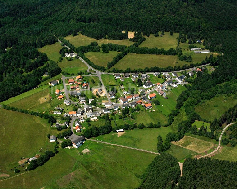 Luftbild Einschiederhof - Dorfkern am Feldrand in Einschiederhof im Bundesland Rheinland-Pfalz, Deutschland