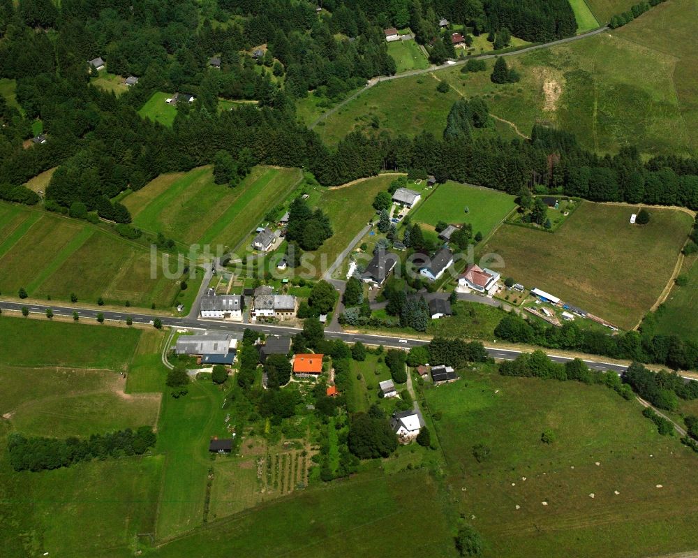 Luftaufnahme Einschiederhof - Dorfkern am Feldrand in Einschiederhof im Bundesland Rheinland-Pfalz, Deutschland