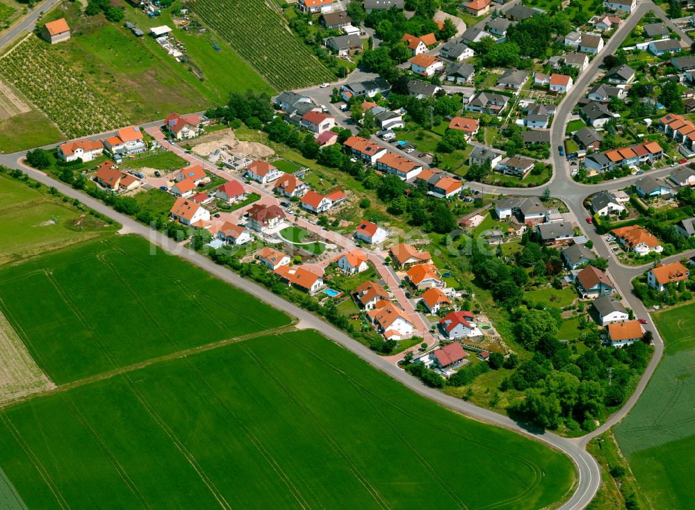 Einselthum von oben - Dorfkern am Feldrand in Einselthum im Bundesland Rheinland-Pfalz, Deutschland