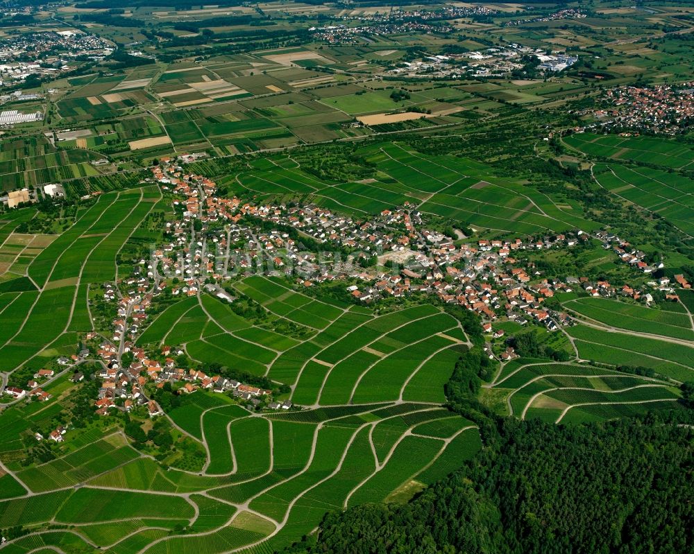 Luftaufnahme Eisental - Dorfkern am Feldrand in Eisental im Bundesland Baden-Württemberg, Deutschland