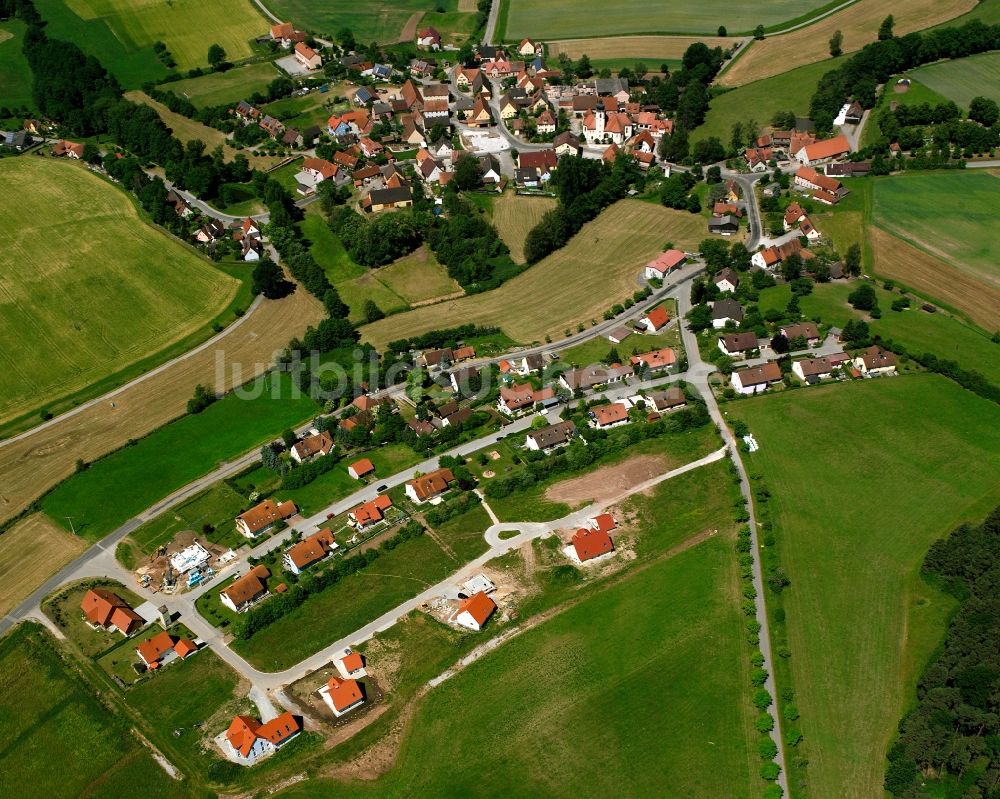 Luftbild Elbersroth - Dorfkern am Feldrand in Elbersroth im Bundesland Bayern, Deutschland