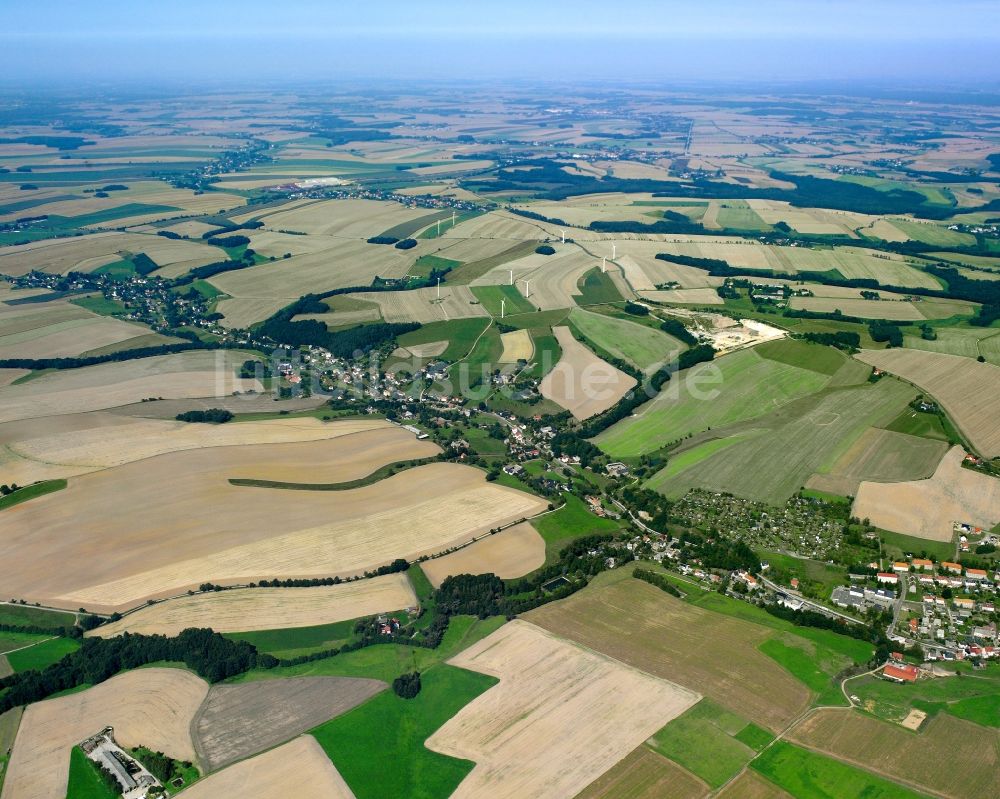 Luftbild Elsdorf - Dorfkern am Feldrand in Elsdorf im Bundesland Sachsen, Deutschland