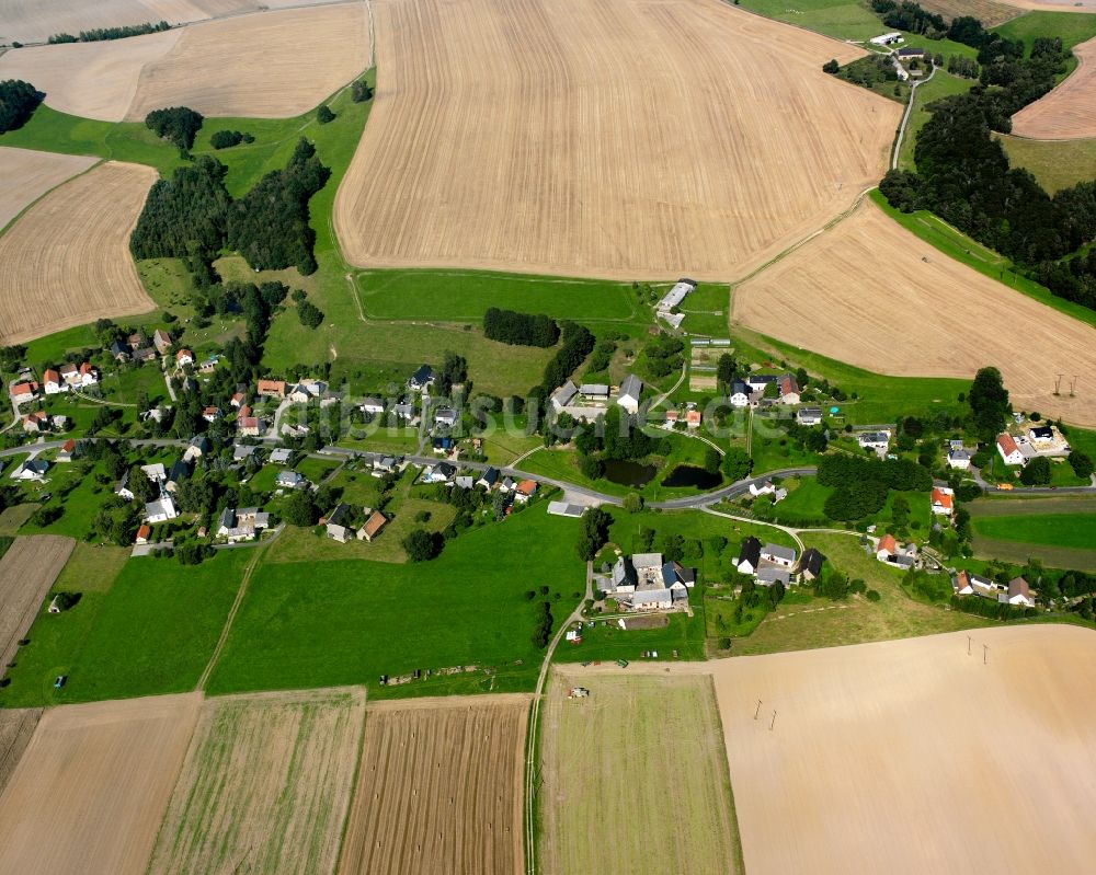 Luftbild Elsdorf - Dorfkern am Feldrand in Elsdorf im Bundesland Sachsen, Deutschland