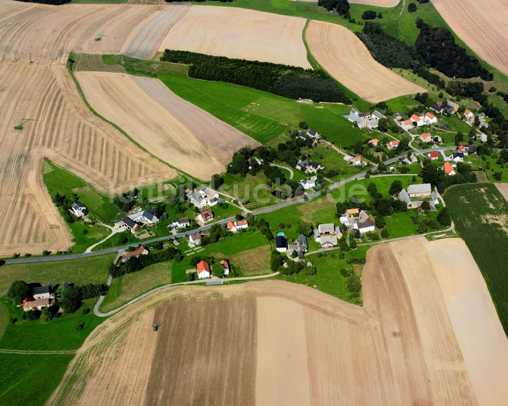 Luftaufnahme Elsdorf - Dorfkern am Feldrand in Elsdorf im Bundesland Sachsen, Deutschland