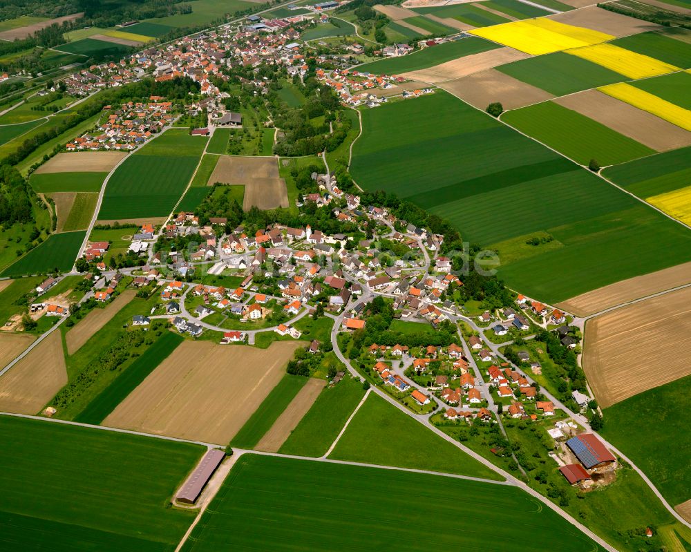 Luftbild Erisdorf - Dorfkern am Feldrand in Erisdorf im Bundesland Baden-Württemberg, Deutschland