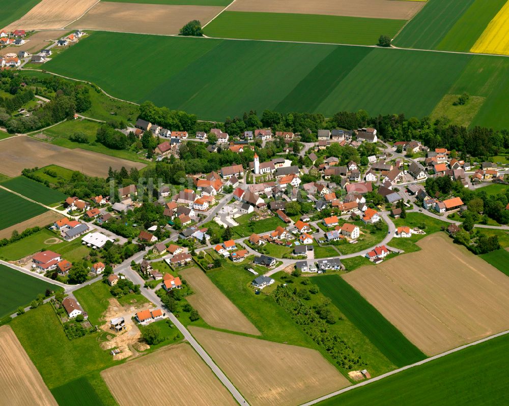 Luftaufnahme Erisdorf - Dorfkern am Feldrand in Erisdorf im Bundesland Baden-Württemberg, Deutschland