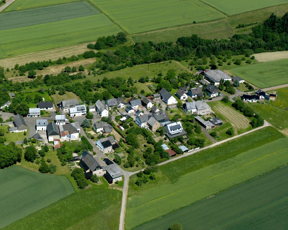 Luftaufnahme Eveshausen - Dorfkern am Feldrand in Eveshausen im Bundesland Rheinland-Pfalz, Deutschland