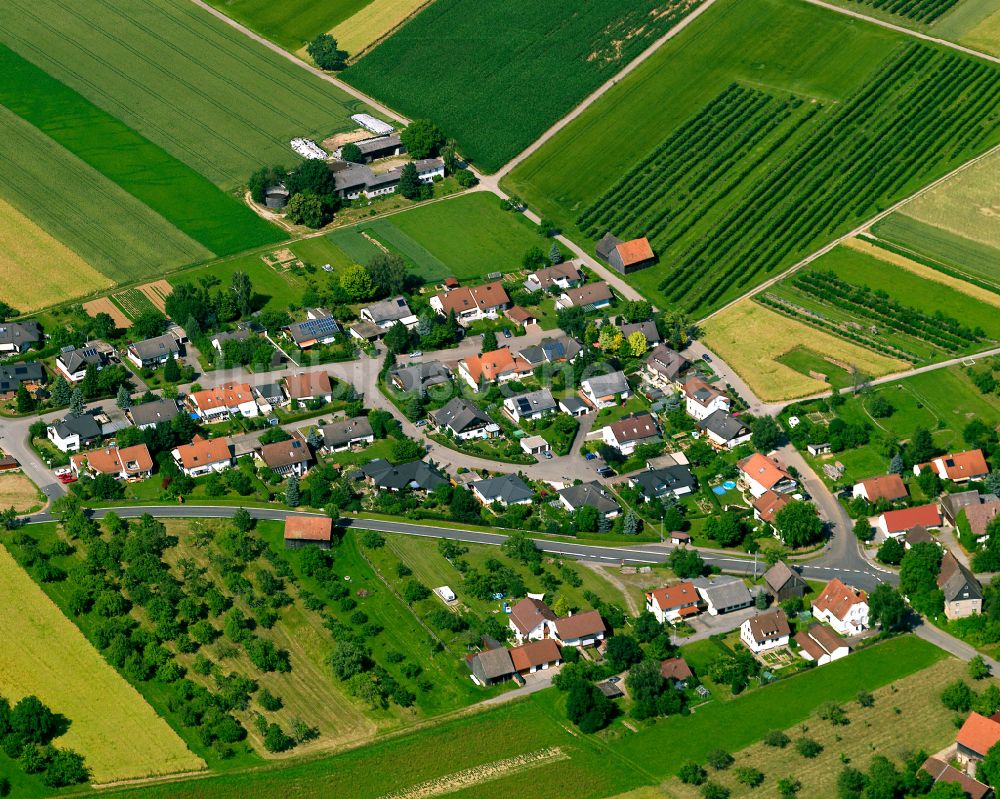 Eyach aus der Vogelperspektive: Dorfkern am Feldrand in Eyach im Bundesland Baden-Württemberg, Deutschland