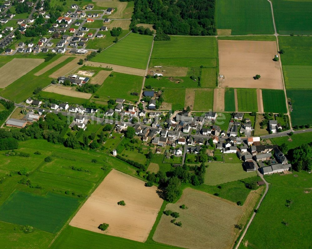 Faulbach von oben - Dorfkern am Feldrand in Faulbach im Bundesland Hessen, Deutschland