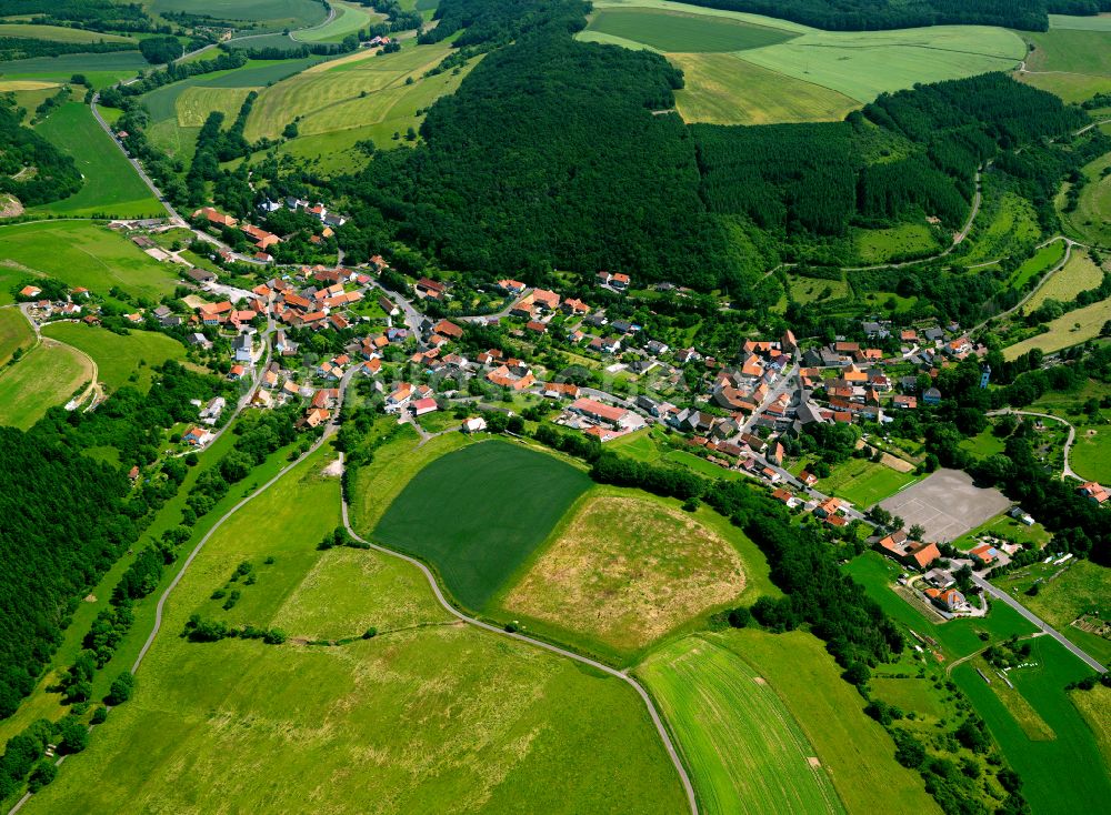 Luftbild Finkenbach-Gersweiler - Dorfkern am Feldrand in Finkenbach-Gersweiler im Bundesland Rheinland-Pfalz, Deutschland