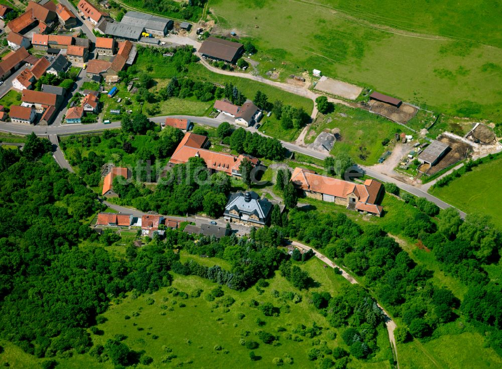 Luftaufnahme Finkenbach-Gersweiler - Dorfkern am Feldrand in Finkenbach-Gersweiler im Bundesland Rheinland-Pfalz, Deutschland