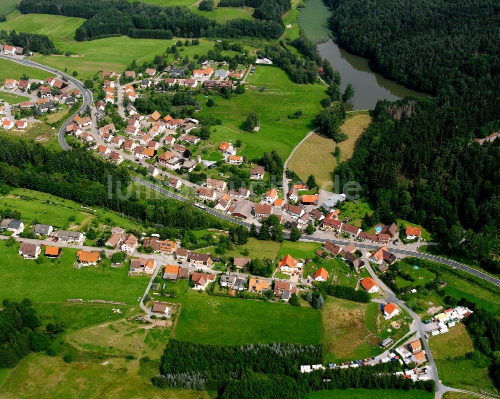 Luftbild Finsterrot - Dorfkern am Feldrand in Finsterrot im Bundesland Baden-Württemberg, Deutschland