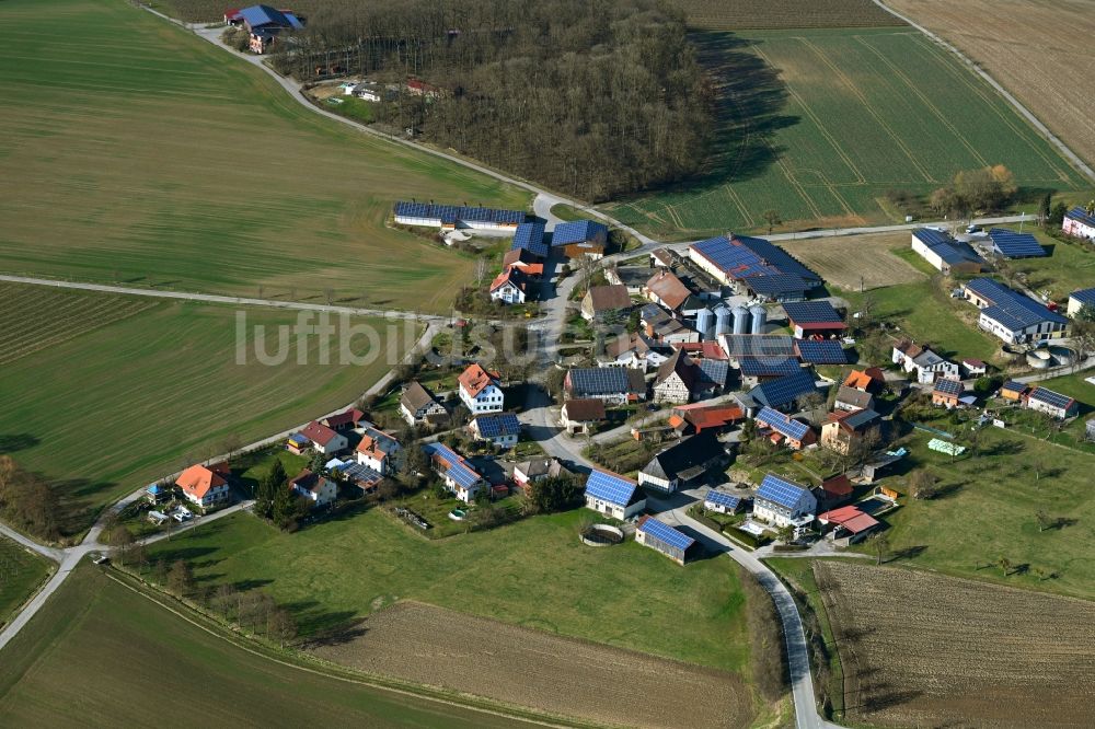 Luftbild Forchtenberg - Dorfkern am Feldrand in Forchtenberg im Bundesland Baden-Württemberg, Deutschland