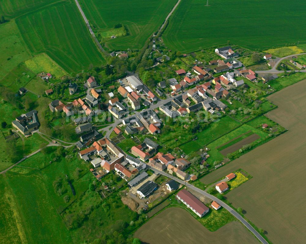 Luftaufnahme Forstwolfersdorf - Dorfkern am Feldrand in Forstwolfersdorf im Bundesland Thüringen, Deutschland