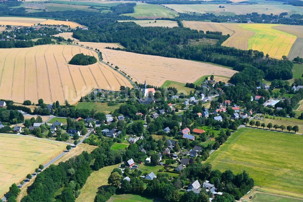 Luftbild Frankenstein - Dorfkern am Feldrand in Frankenstein im Bundesland Sachsen, Deutschland