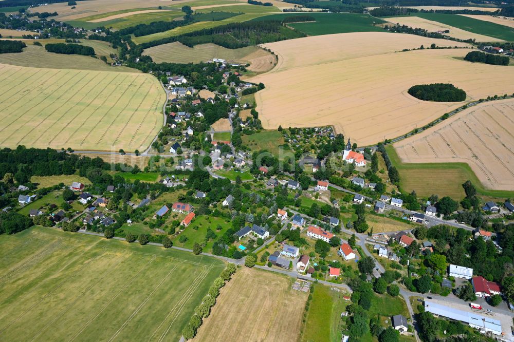 Luftbild Frankenstein - Dorfkern am Feldrand in Frankenstein im Bundesland Sachsen, Deutschland