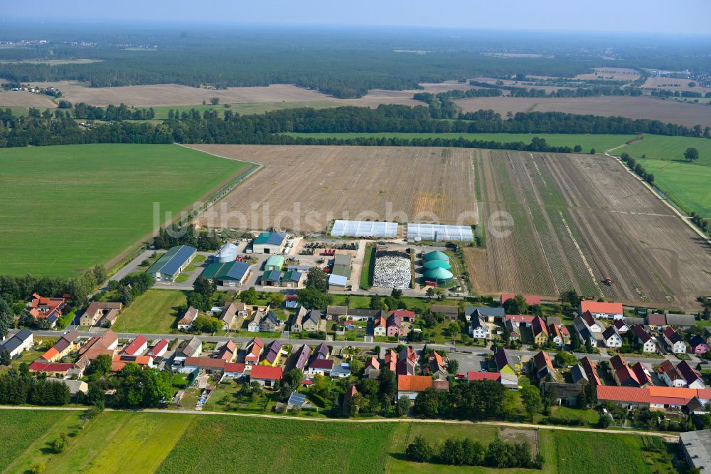 Luftbild Frauwalde - Dorfkern am Feldrand in Frauwalde im Bundesland Brandenburg, Deutschland