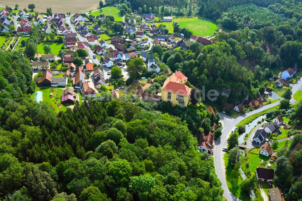 Luftbild Freienfels - Dorfkern am Feldrand in Freienfels im Bundesland Bayern, Deutschland