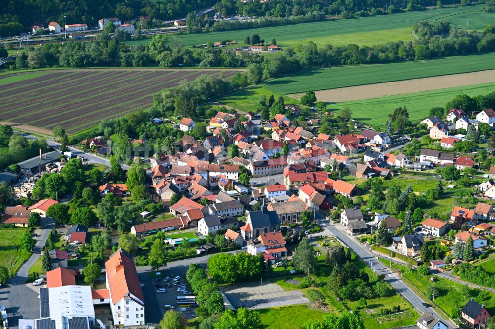 Luftbild Freienorla - Dorfkern am Feldrand in Freienorla im Bundesland Thüringen, Deutschland