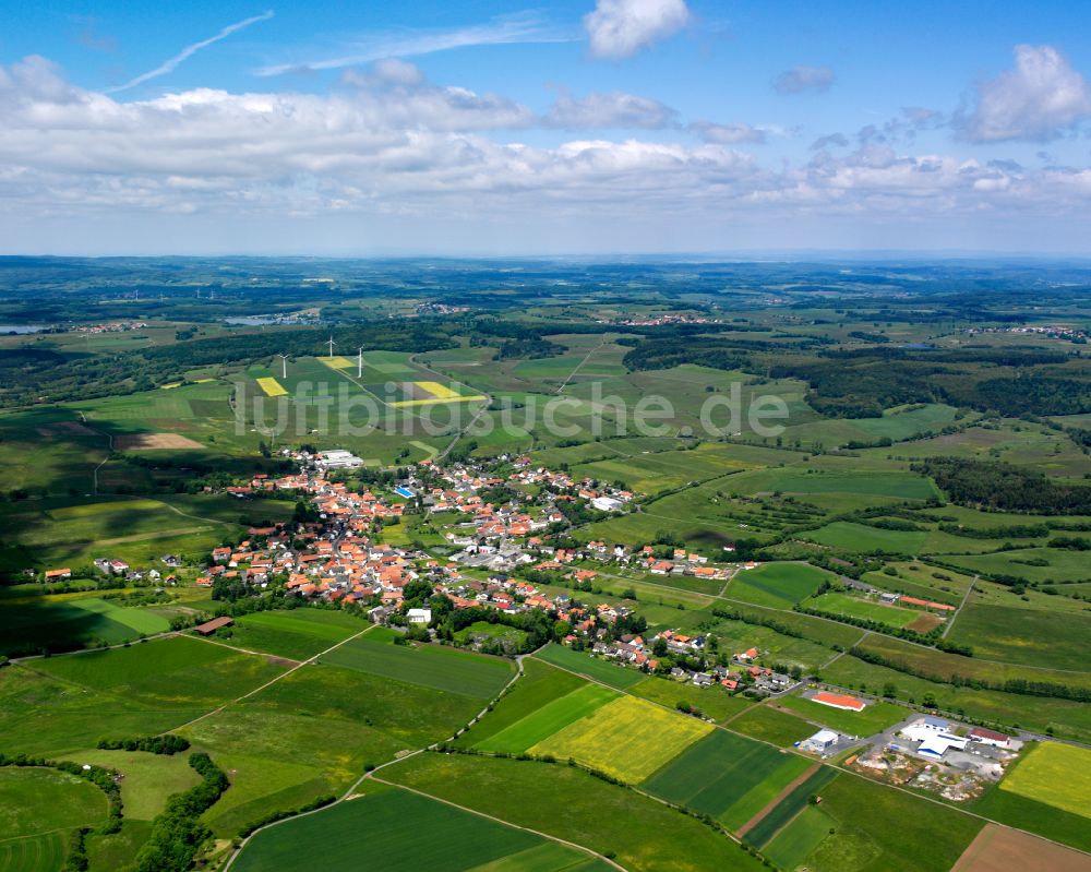 Luftbild Freiensteinau - Dorfkern am Feldrand in Freiensteinau im Bundesland Hessen, Deutschland