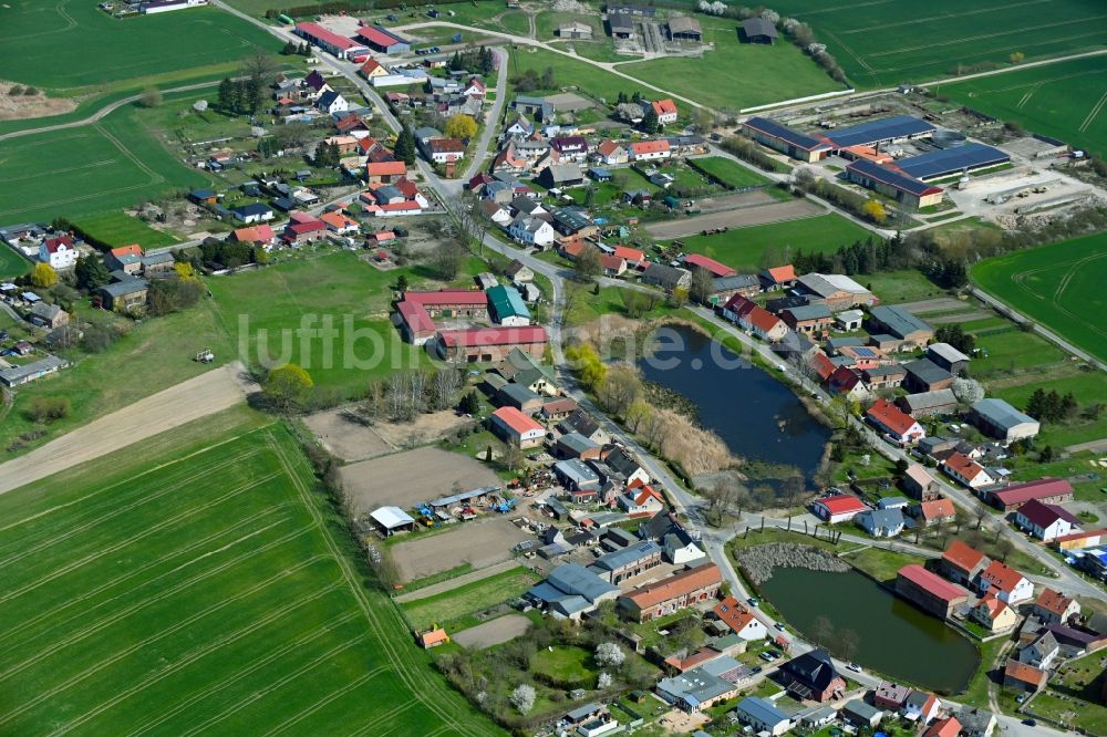 Luftaufnahme Freudenberg - Dorfkern am Feldrand in Freudenberg im Bundesland Brandenburg, Deutschland