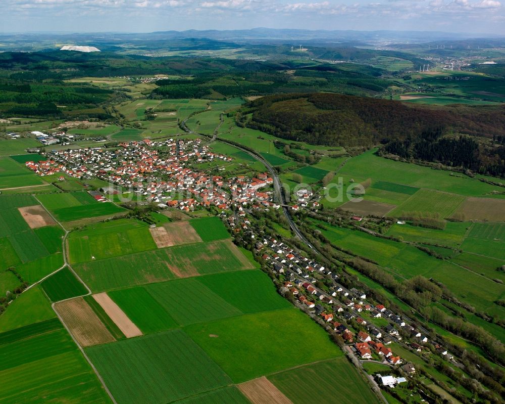 Luftbild Friedewald - Dorfkern am Feldrand in Friedewald im Bundesland Hessen, Deutschland